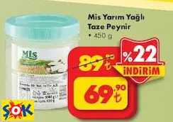MİS YARIM YAĞLI TAZE PEYNİR 450 G MİS YARIM YAĞLI TAZE PEYNİR 450 G